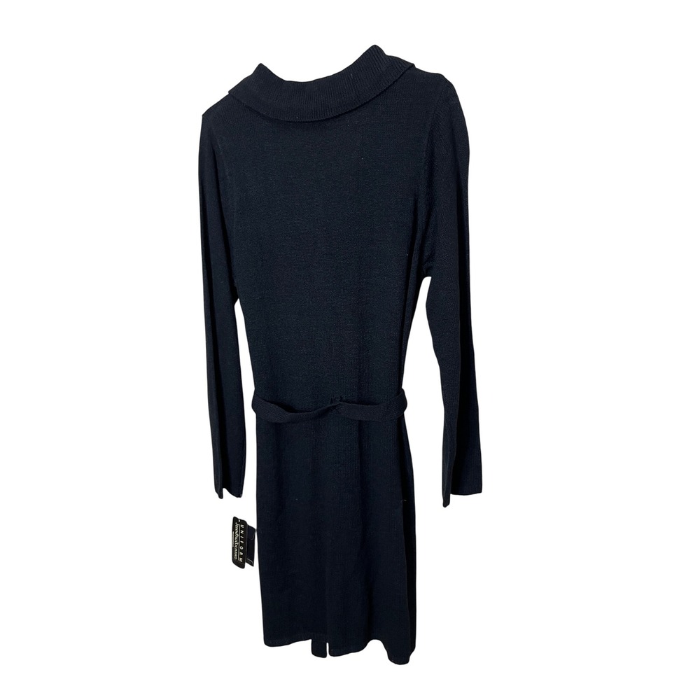 Uniform John Paul Richard Black Cable Knit Long Sleeve Sweater Dress Size M‎ - Picture 6 of 7